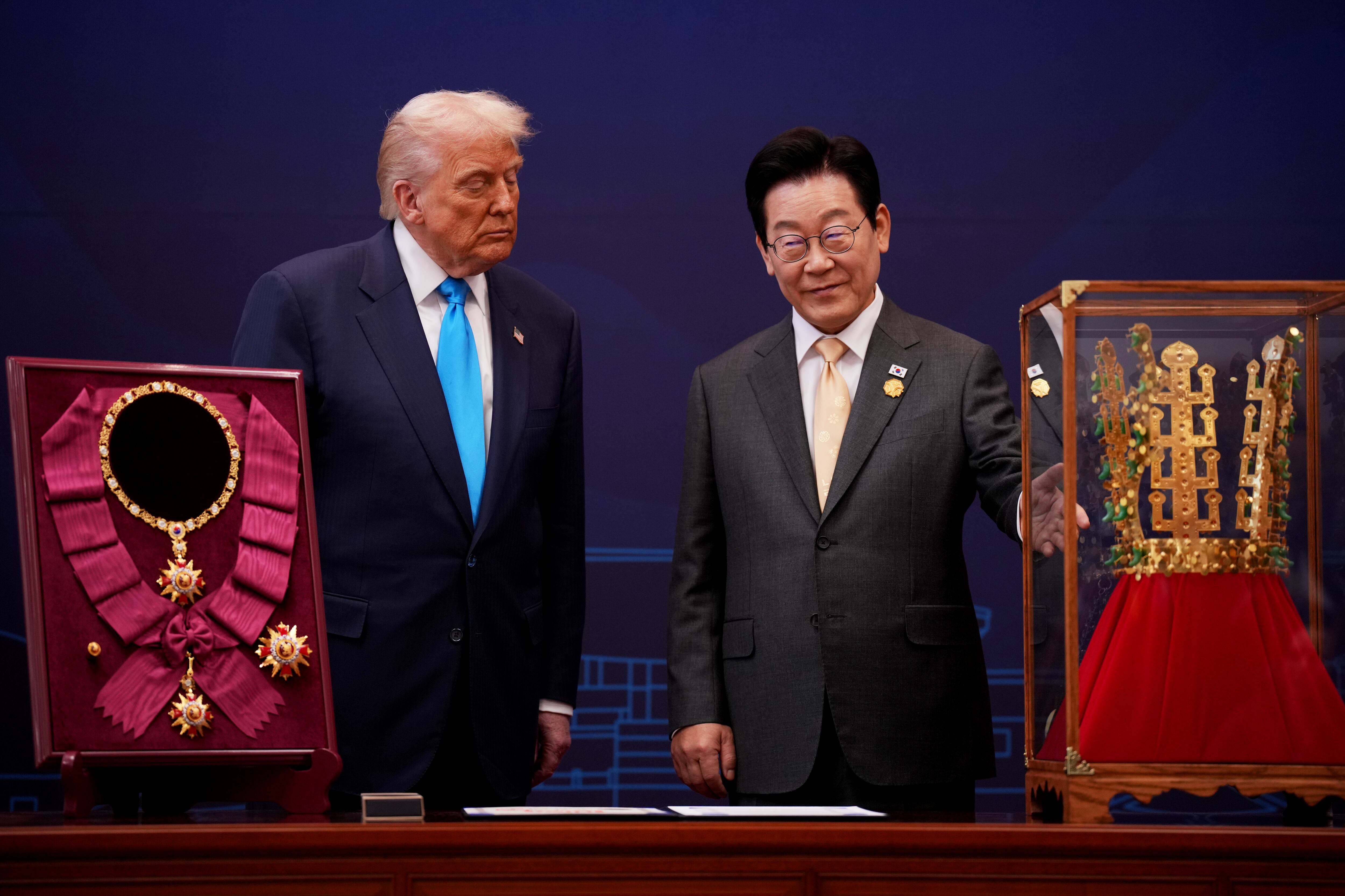Donald Trump y  Lee Jae Myung. Foto: Andrew Harnik/Getty Images