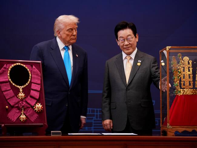 Donald Trump y Lee Jae Myung. Foto: Andrew Harnik/Getty Images