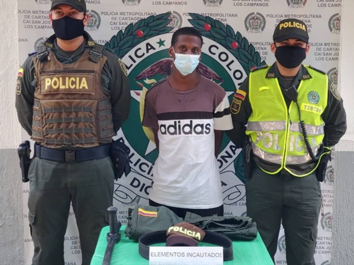 Capturan a ‘influencer’ que portaba uniforme de la Policía Nacional en Cartagena