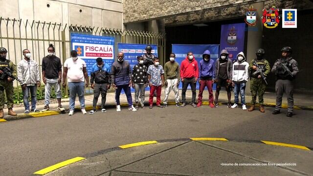 Presuntos integrantes del Clan del Golfo en Chocó fueron enviados a la cárcel. Foto: Fiscalía.