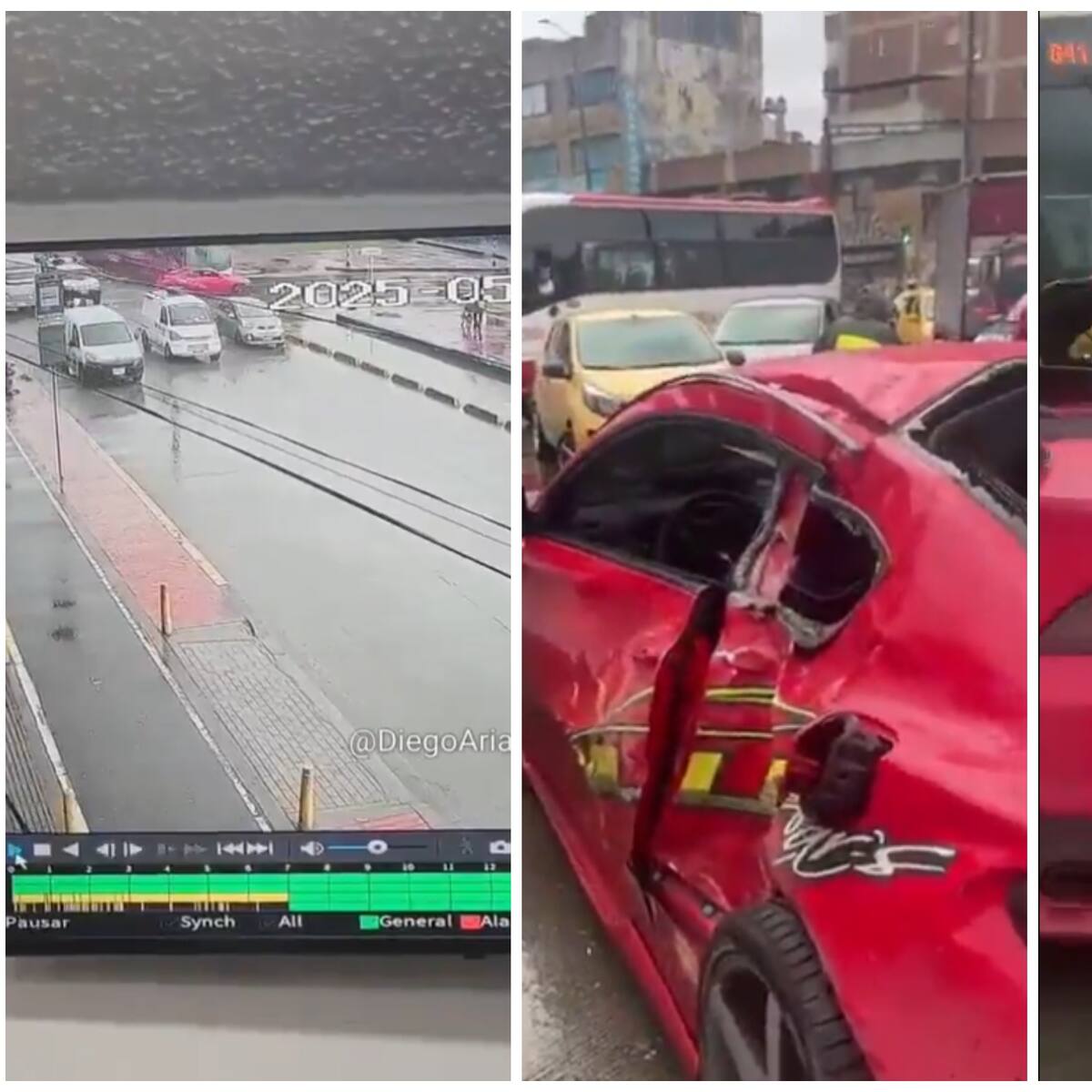 Accidente entre TransMilenio y carro de alta gama colapsó la movilidad en el sur de Bogotá