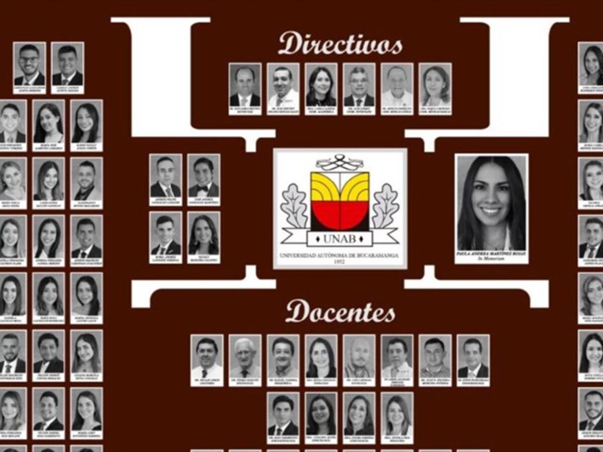 Paula Andrea Martínez en mosaico de egresados de medicina como homenaje