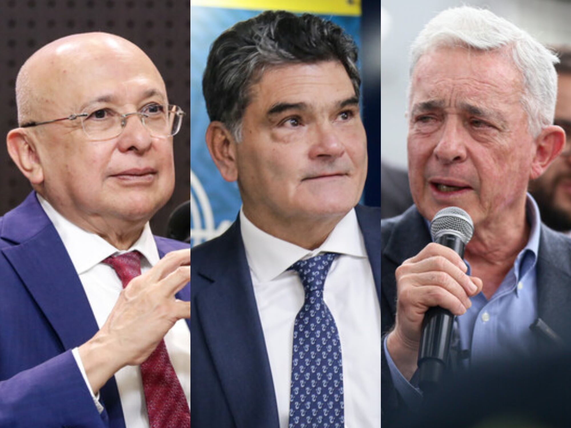 Eduardo Montealegre, Gregorio Eljach y Álvaro Uribe. Fotos: (Colprensa - Catalina Olaya) / (Colprensa - Catalina Olaya) / (Colprensa - Lina Gasca)
