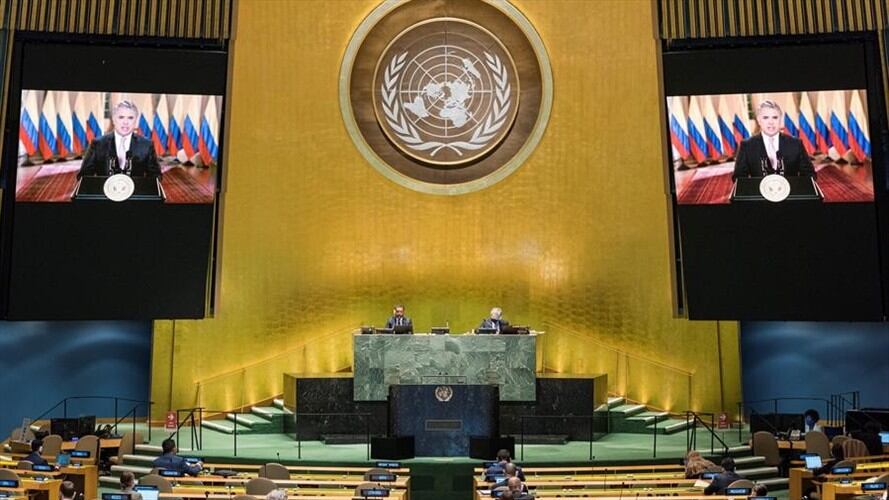 El presidente Iván Duque criticó fuertemente las versiones que han entregado los excombatientes de las FARC ante la JEP. Foto: Agencia EFE / RICK BAJORNAS