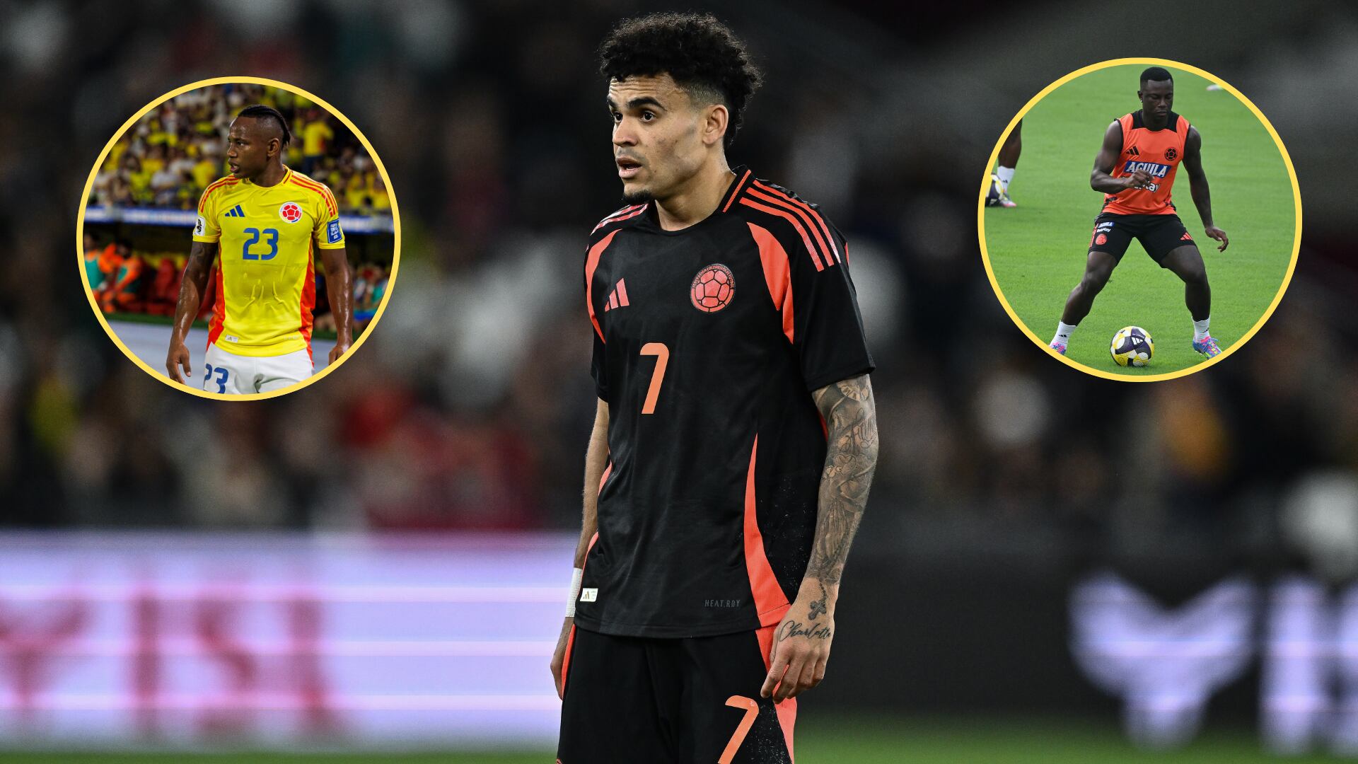 Luis Díaz. Foto: Sebastian Frej/MB Media/Getty Images - Marino Hiniestroza. Foto: LUIS ACOSTA/AFP via Getty Images - Jaminton Campaz. Foto: Mauricio Duque/Eurasia Sport Images/Getty Images.