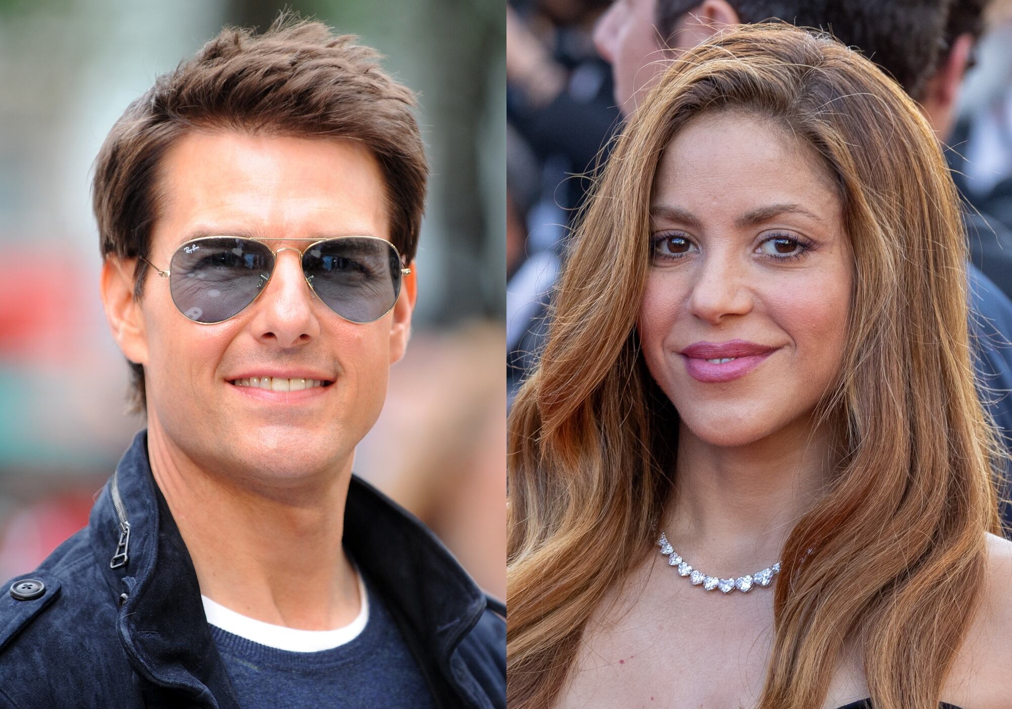 Tom Cruise y Shakira. Foto: (Photo by Stuart Wilson/Getty Images) / (Photo by Marc Piasecki/FilmMagic)