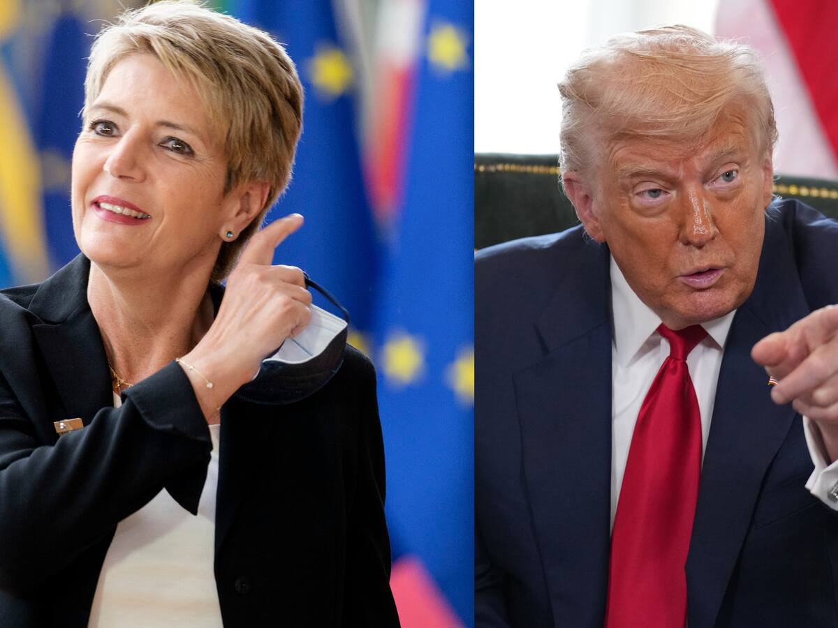 La presidenta suiza viajó a EE.UU. para negociar in extremis un acuerdo arancelario