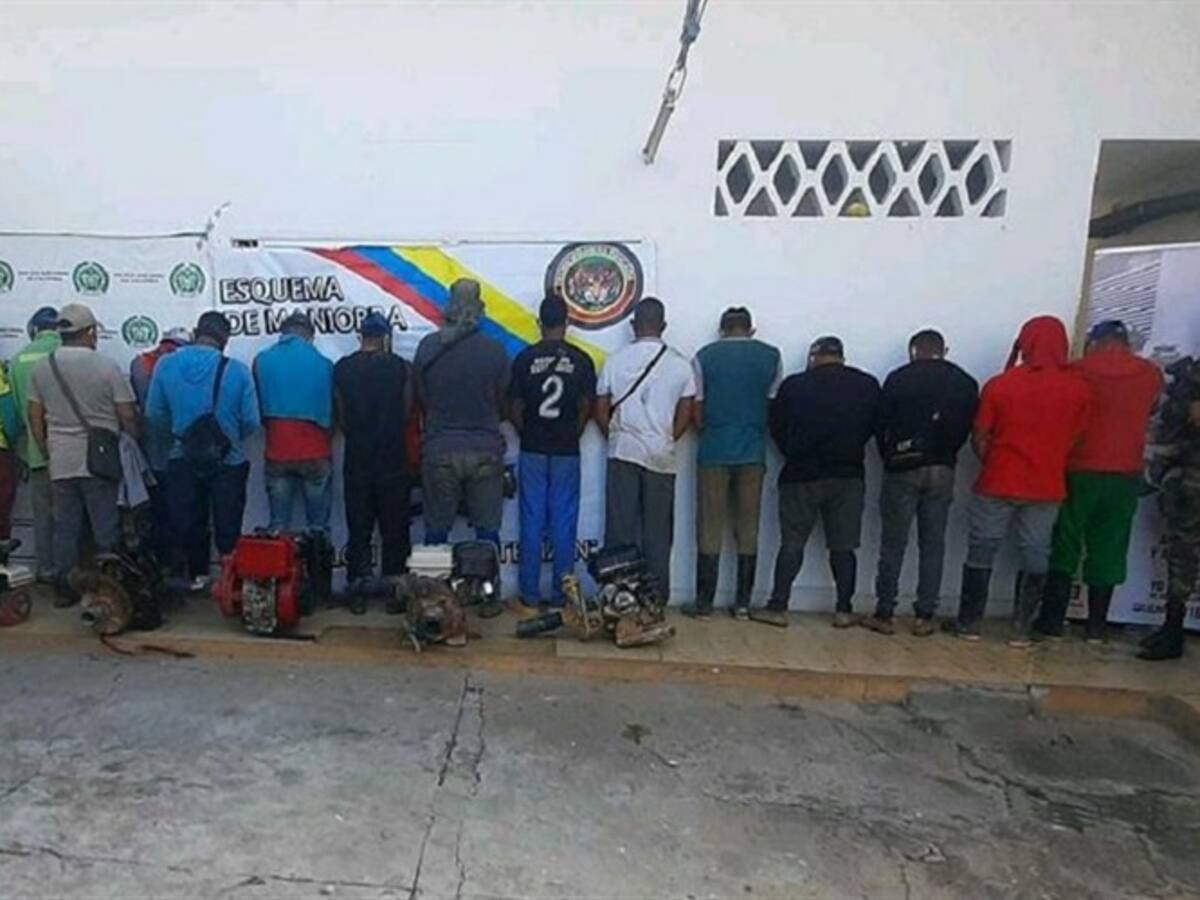 Capturan a 19 personas por minería ilegal en Córdoba