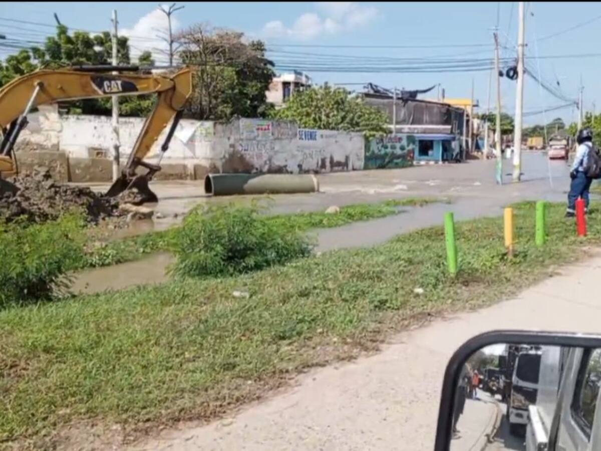 Por rotura de un nuevo tubo, se afecta el suministro del acueducto en el 60% de Cartagena