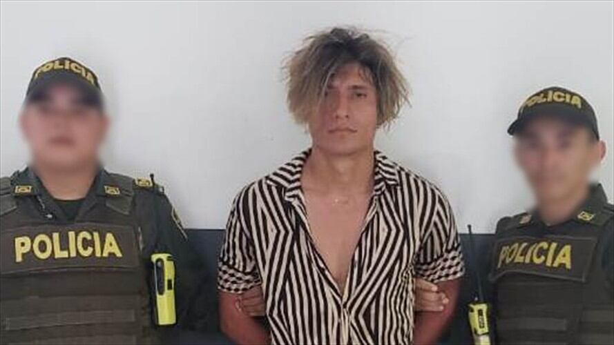 Capturado hombre sindicado de robo de carro en Cartagena. Foto: Cortesía Policía Nacional