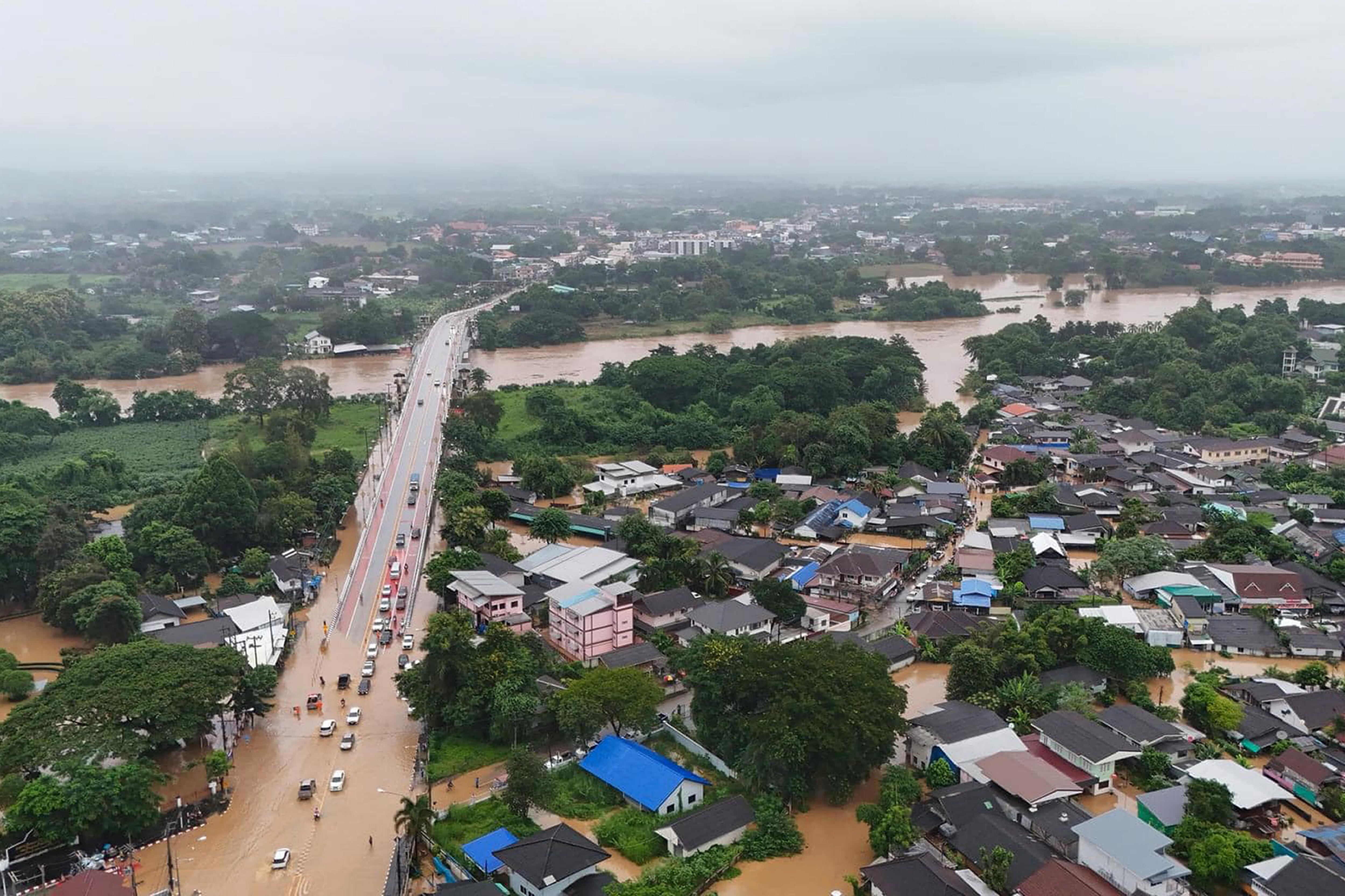 Tifón 'Yagi'. I Foto: EFE/EPA/Media and PRA of Chiang Rai/Sompol Sawanprom.