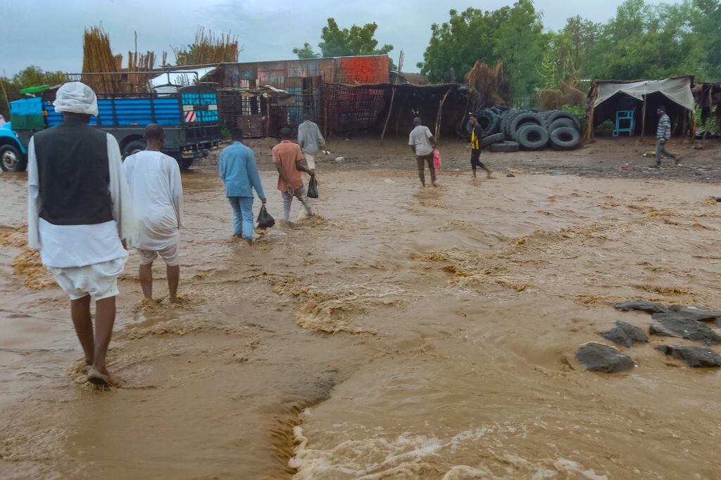 Lluvias torrenciales en Sudán. I Foto: AFP via Getty Images.