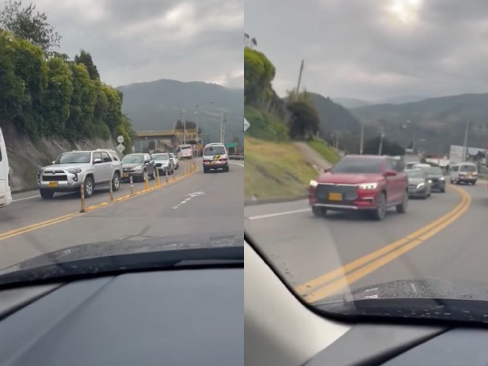 Caos en La Calera. Foto: X@OscarEs36406328