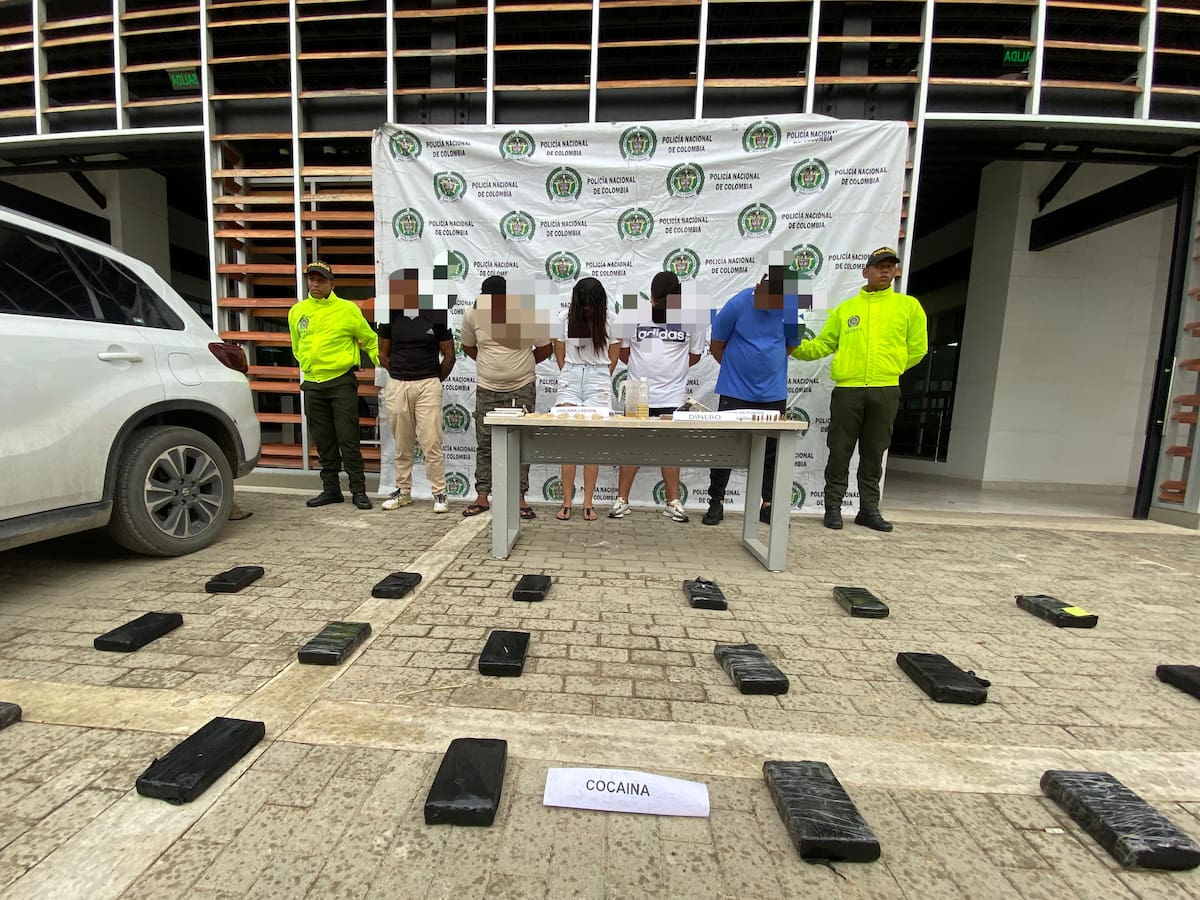 Capturadas 5 personas en Santa Marta dedicadas al tráfico de cocaína