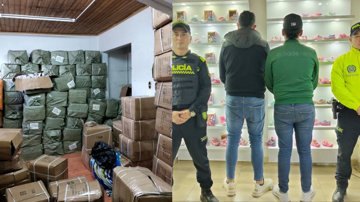 Cerca de 50.000 pares de zapatos fueron incautados en Bogotá