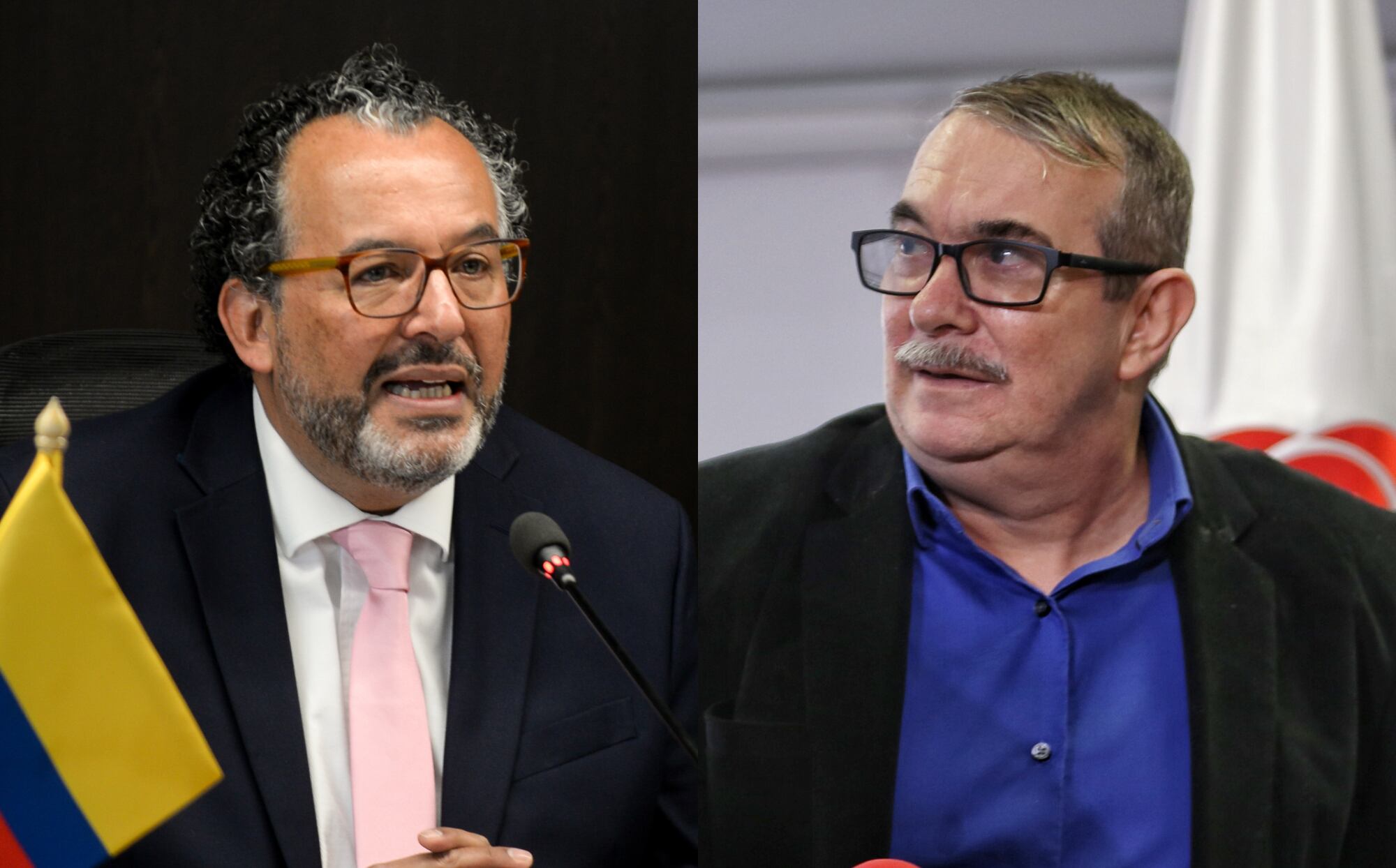 Magistrado Roberto Vidal y Rodrigo Londoño, líder del partido Comunes | Fotos: Colprensa