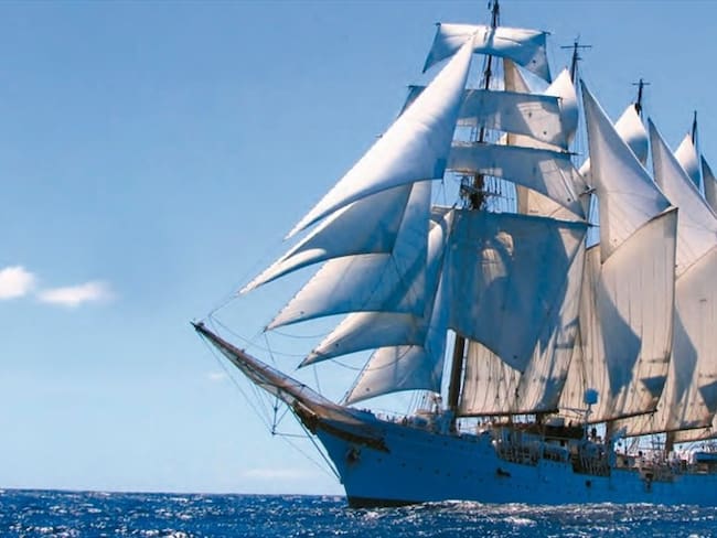 El buque escuela ‘Juan Sebastián Elcano’, formador de la Guardiamarina y representante de Armada Española en el exterior, llegará a Cartagena. Foto: Cortesía