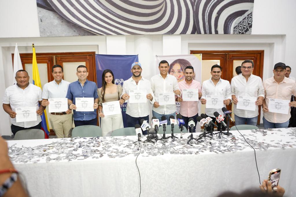 Diputados electos y gobernador de Córdoba periodo 2024 - 2027. Foto: prensa Erasmo Zuleta.