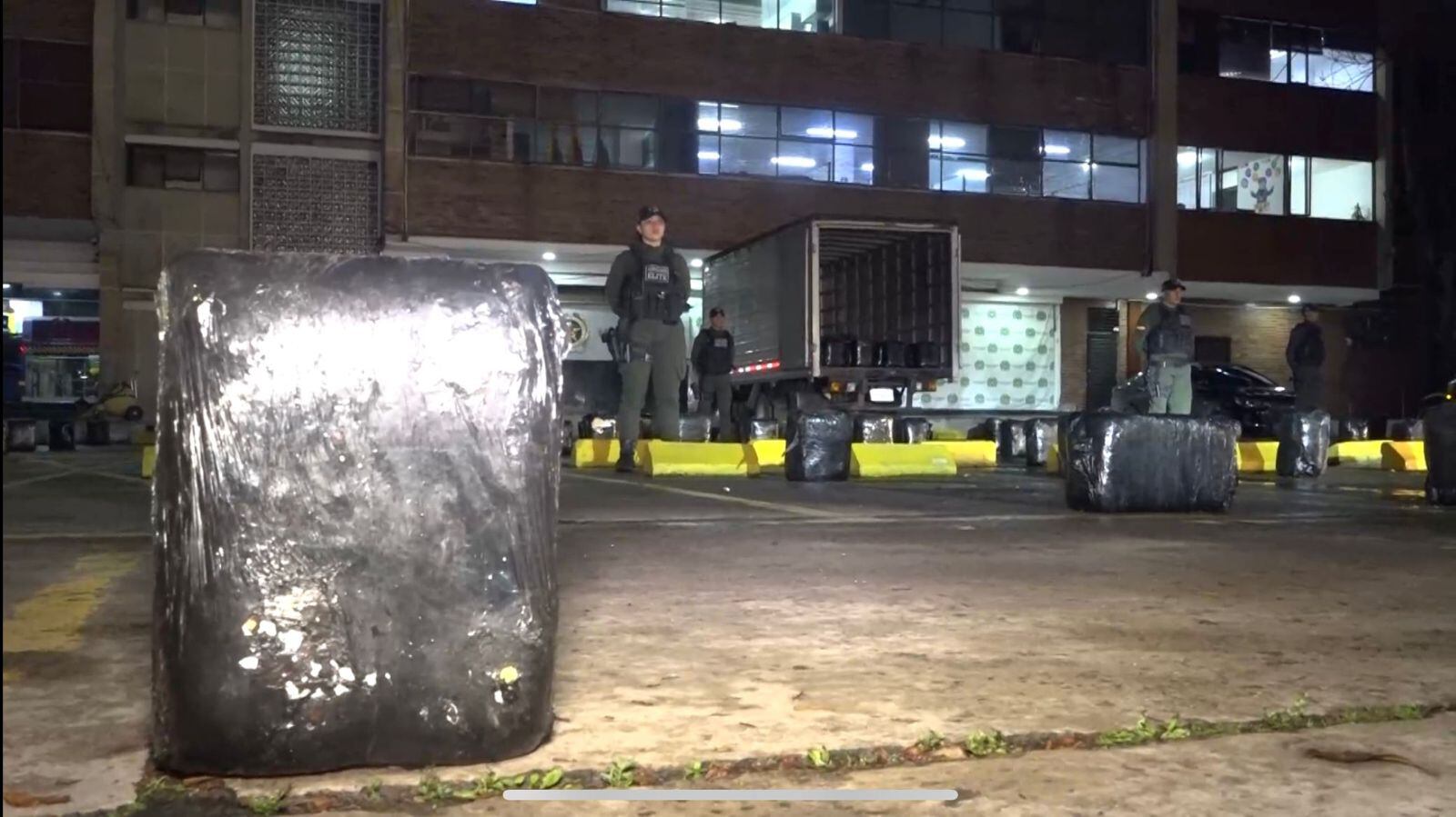 Cargamento de marihuana en Bogotá. Foto: Cortesía Policía.