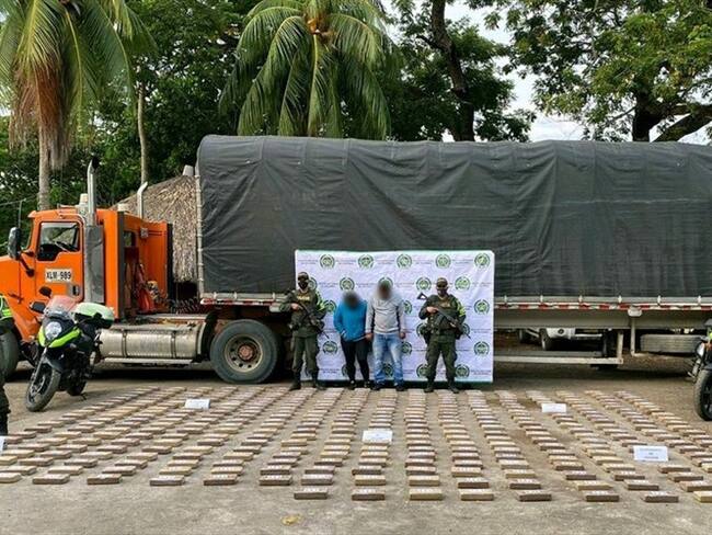 Incautan más de 370 kilos de clorhidrato de cocaína en Córdoba. Foto: Cortesía Prensa Policía