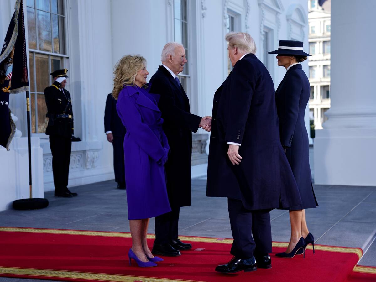 Donald Trump llega a la Casa Blanca antes de su juramento