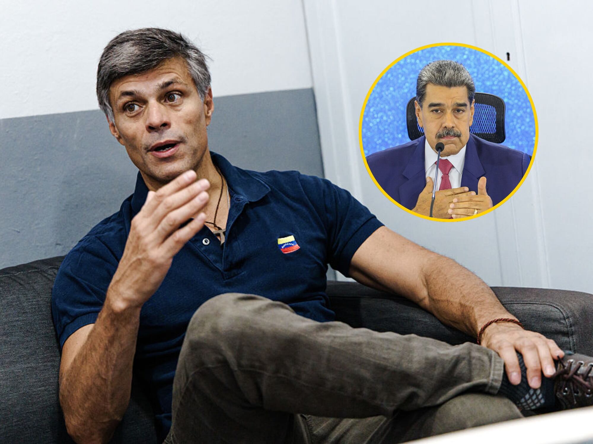 Leopoldo López y Nicolás Maduro. Fotos: Getty Images.