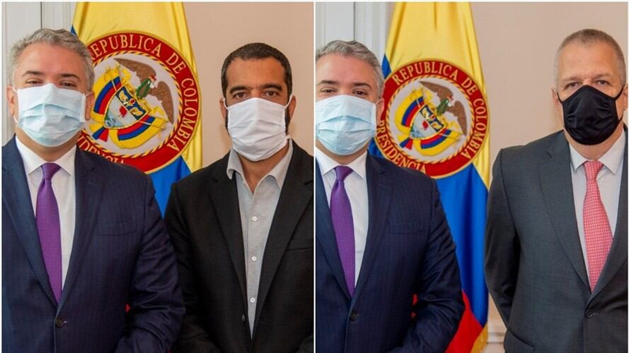 Duque con Arturo Char y  Germán Blanco . Foto: Cortesía: Presidencia