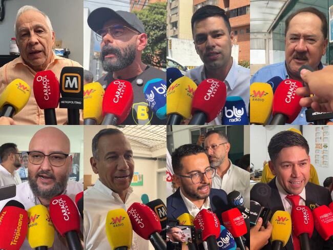 Estos son los candidatos inscritos para las elecciones atípicas de Bucaramanga. Fotos: W Radio.