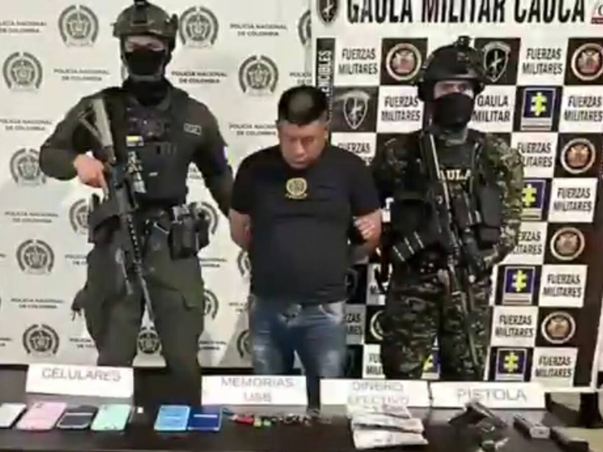 Fue capturado en el Cauca alias ‘AKT’, cabecilla de las disidencias de las Farc