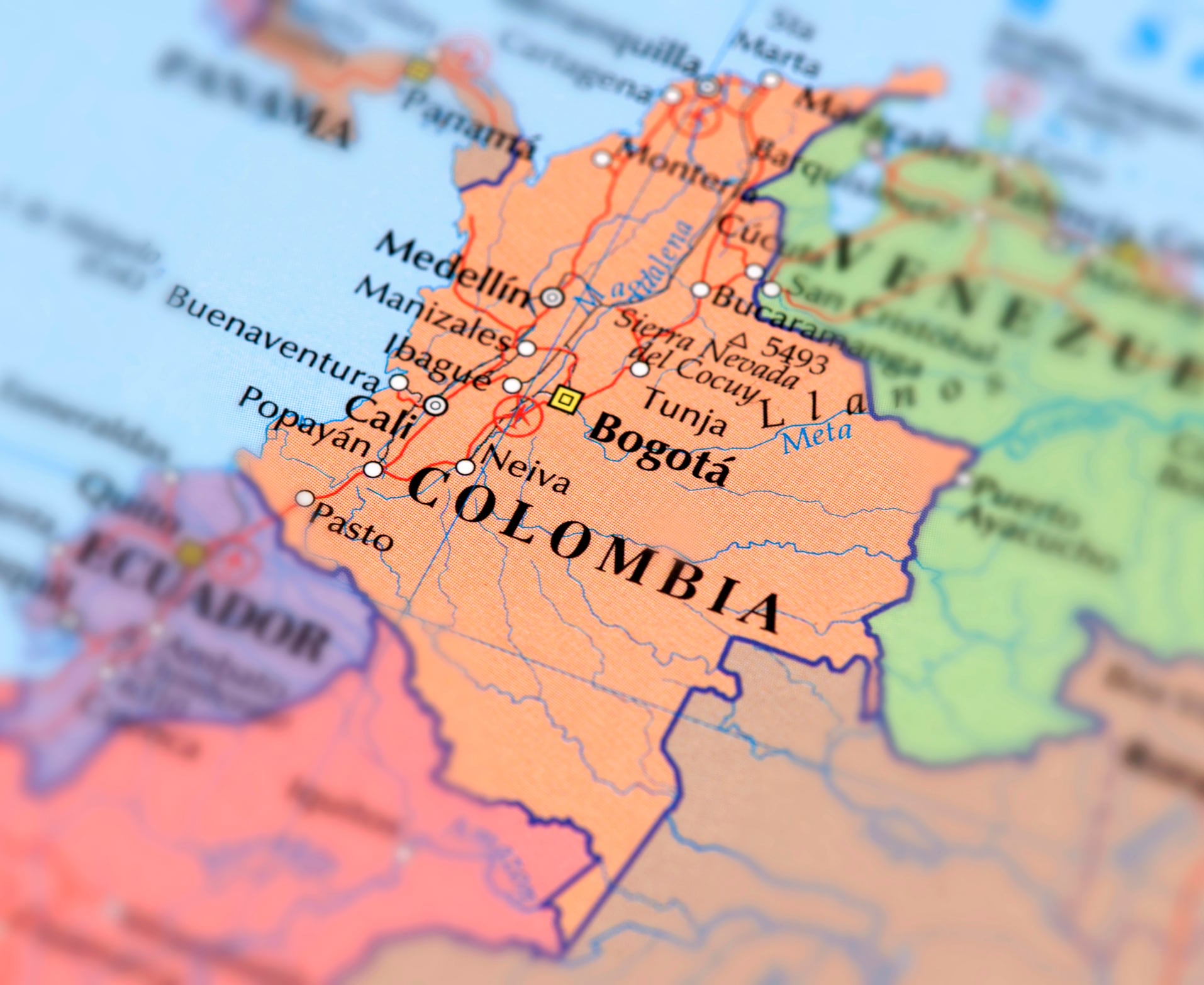 Mapa de Colombia imagen de referencia. Foto: Getty Images.