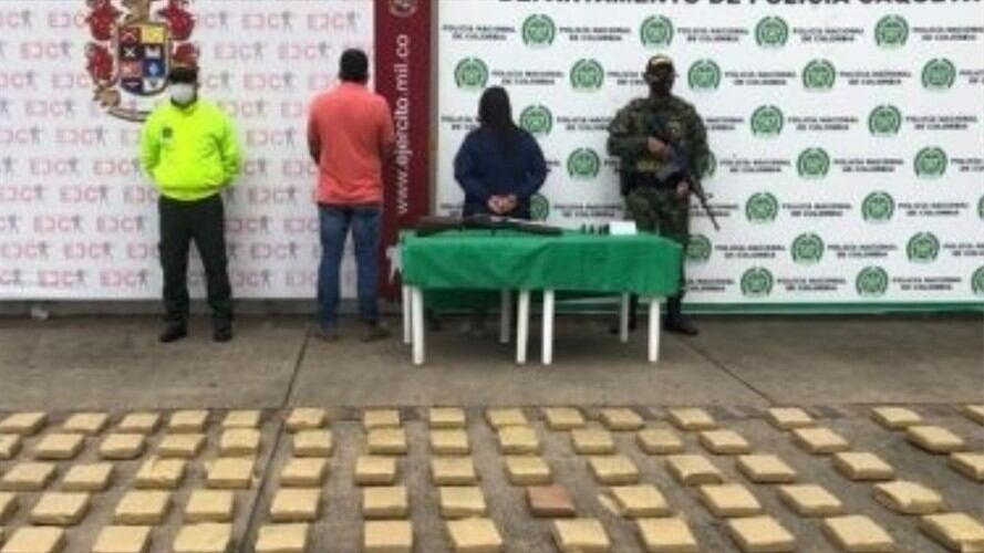 Marihuana incautada en el departamento de Caquetá. Foto: Ejército Nacional