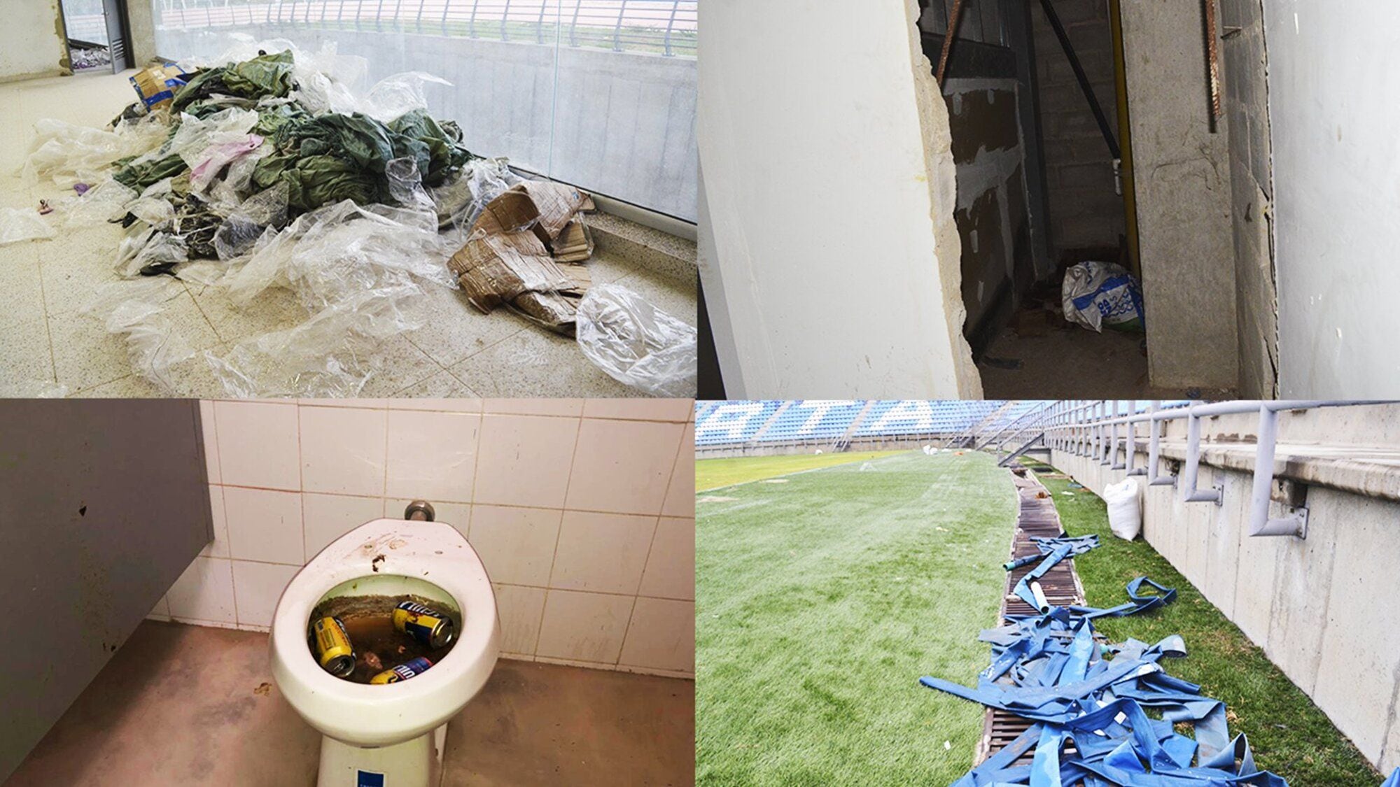 Este es el estado en que se encuentran algunas locaciones del estadio Sierra Nevada. Foto: Cortesía del Concejo de Santa Marta.