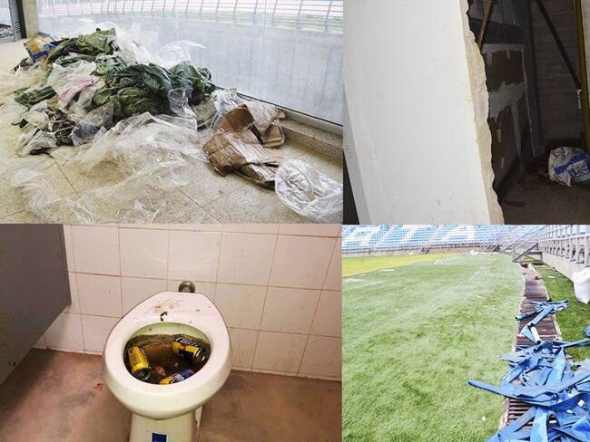 Este es el estado en que se encuentran algunas locaciones del estadio Sierra Nevada. Foto: Cortesía del Concejo de Santa Marta.