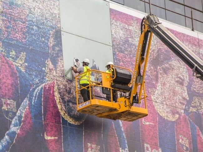 Retiran la foto de Lionel Messi del Camp Nou. Foto: Getty Images
