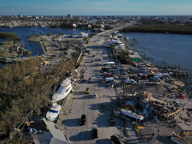 Paso del huracán Ian dejó destrucción en Fort Myers: “parece una ciudad fantasma”