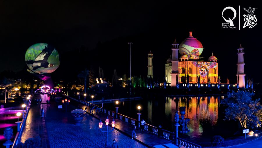 Alumbrado en el Parque Jaime Duque. Foto: Colprensa.