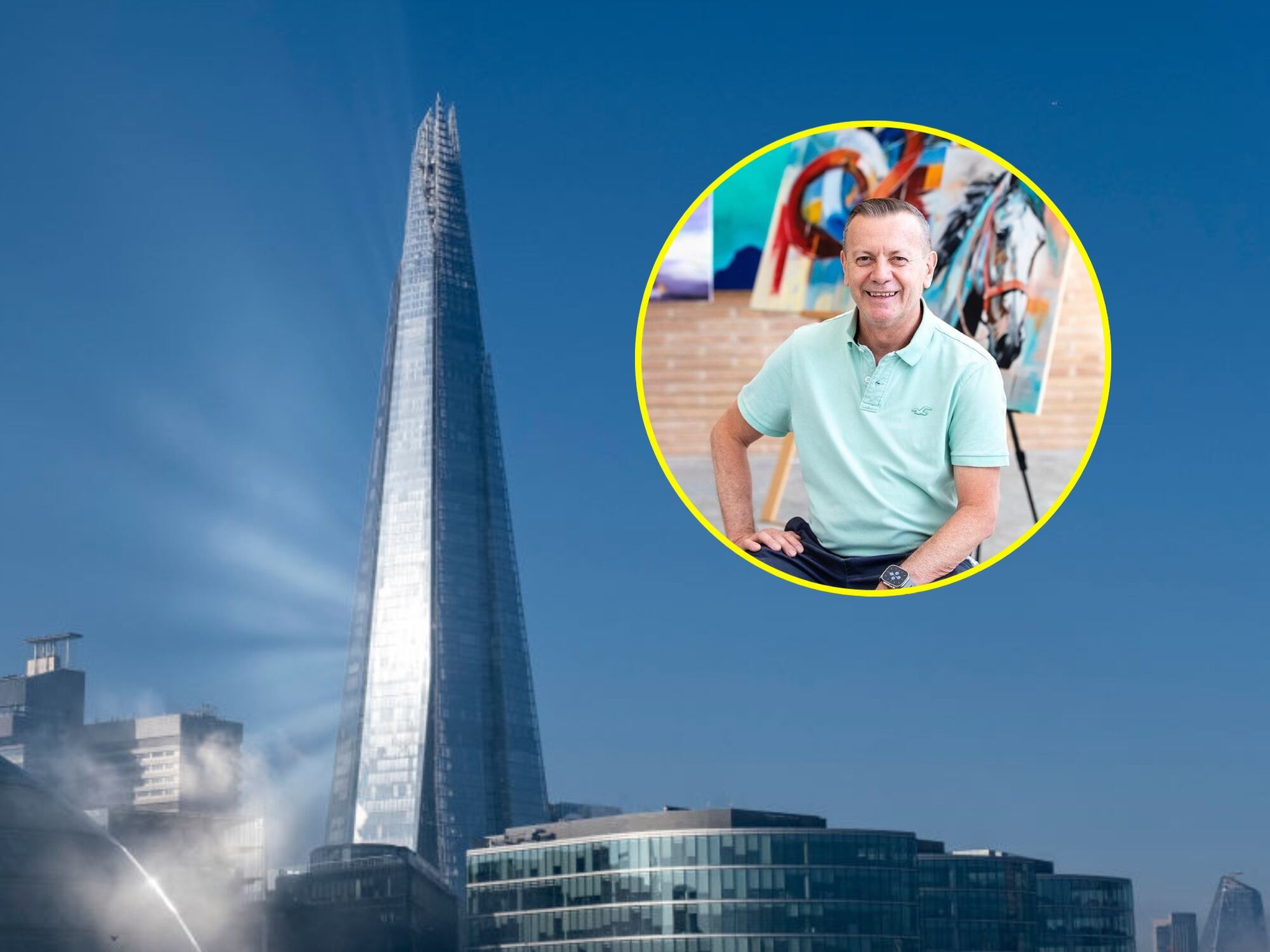 Gustavo Zuluaga Villegas, artista colombiano que inspiró la iluminación de la Torre The Shard, Londres