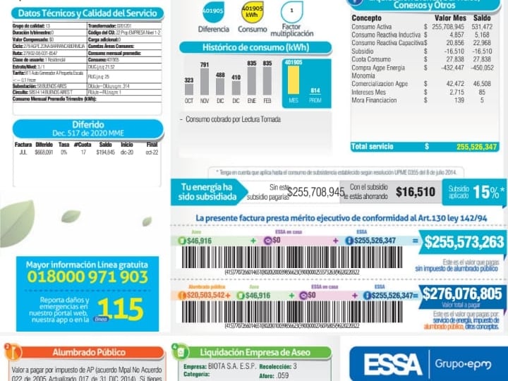 A Santandereano le cobraron en el recibo de la luz más de 270 millones de pesos / Foto: Cortesía