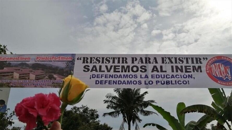 Contestaron denuncia sobre posible adquisición de predios del colegio INEM. Foto: Tomada del perfil de Facebook del colegio INEM de Manizales.