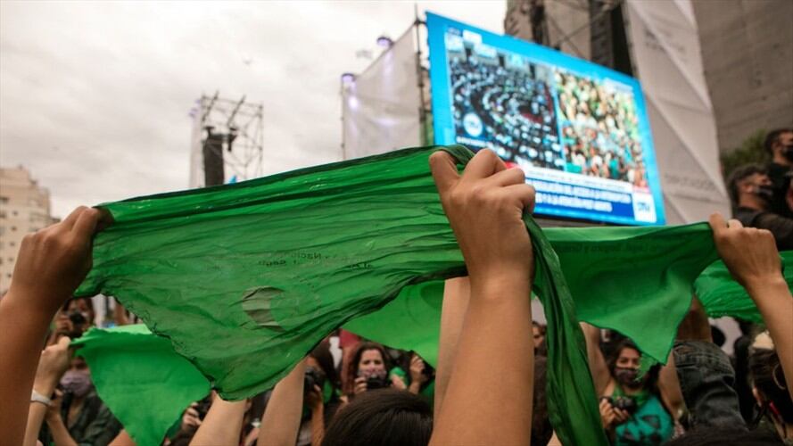 La legalización del aborto se discutió por primera vez en el parlamento argentino en 2018. Foto: Getty Images
