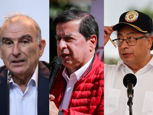 Humberto de la Calle, Juan Fernando Cristo y Gustavo Petro. Fotos: Colprensa y EFE.