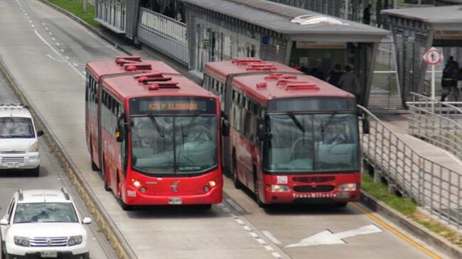 Foto de referencia de Transmilenio en Bogotá. Foto: Colprensa/Álvaro Tavera