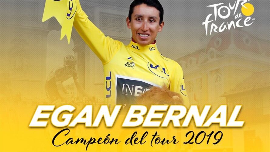 Egan Bernal pone su nombre junto al de míticos ciclistas como Eddy Merckx, Miguel Induraín y Christopher Froome. Foto: W Radio