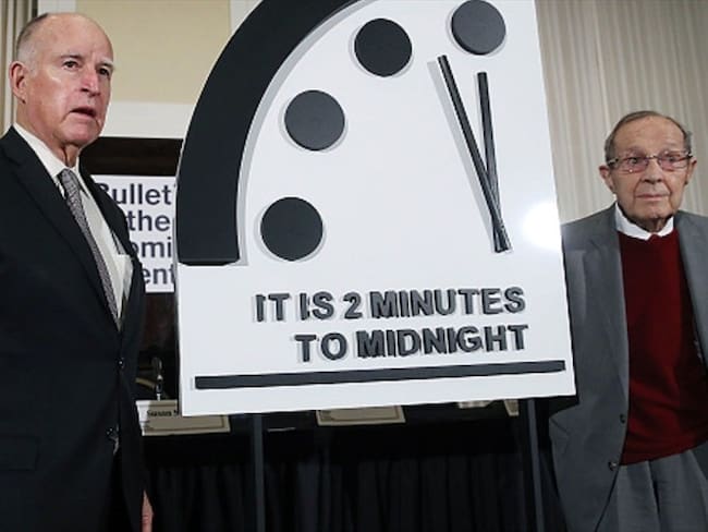 Reloj del Apocalipsis se mantiene a dos minutos de la medianoche. Foto: Getty Images