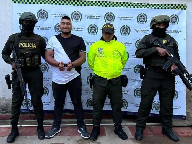 capturado alias 'Jacho'. Crédito: Departamento de Policía, Cauca.