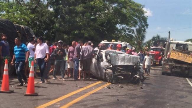 Grave accidente de tránsito deja cinco muertos en Córdoba. Foto: Cortesía