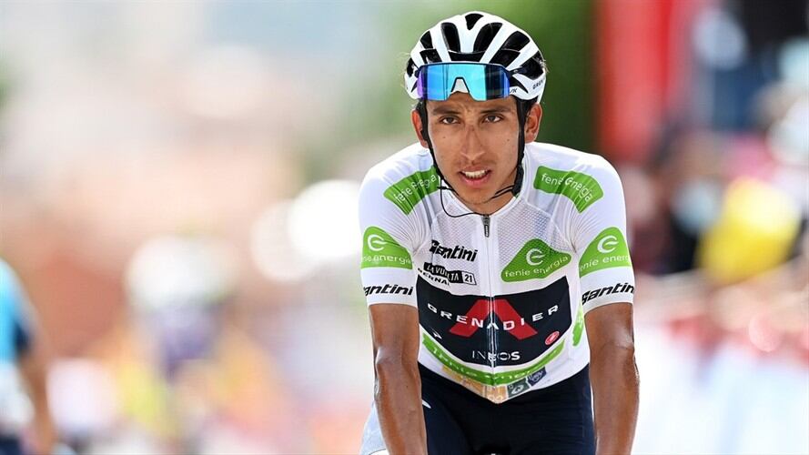 Egan Bernal en la etapa 15 de la Vuelta a España 2021. Foto: Stuart Franklin/Getty Images