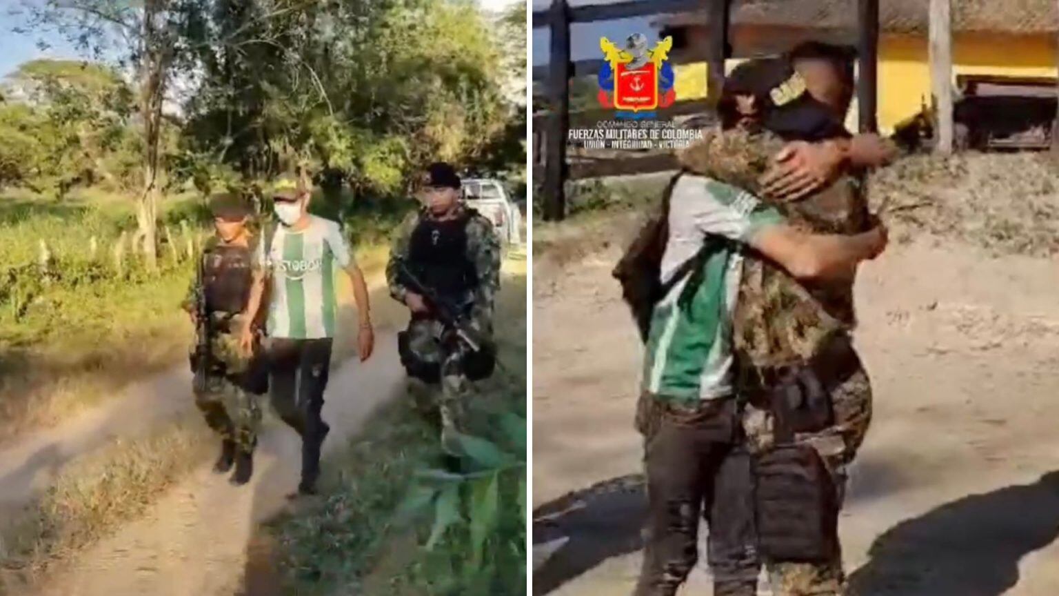 Gaula Militar libera a ciudadano secuestrado en el Magdalena. Foto: Fuerzas Militares de Colombia .