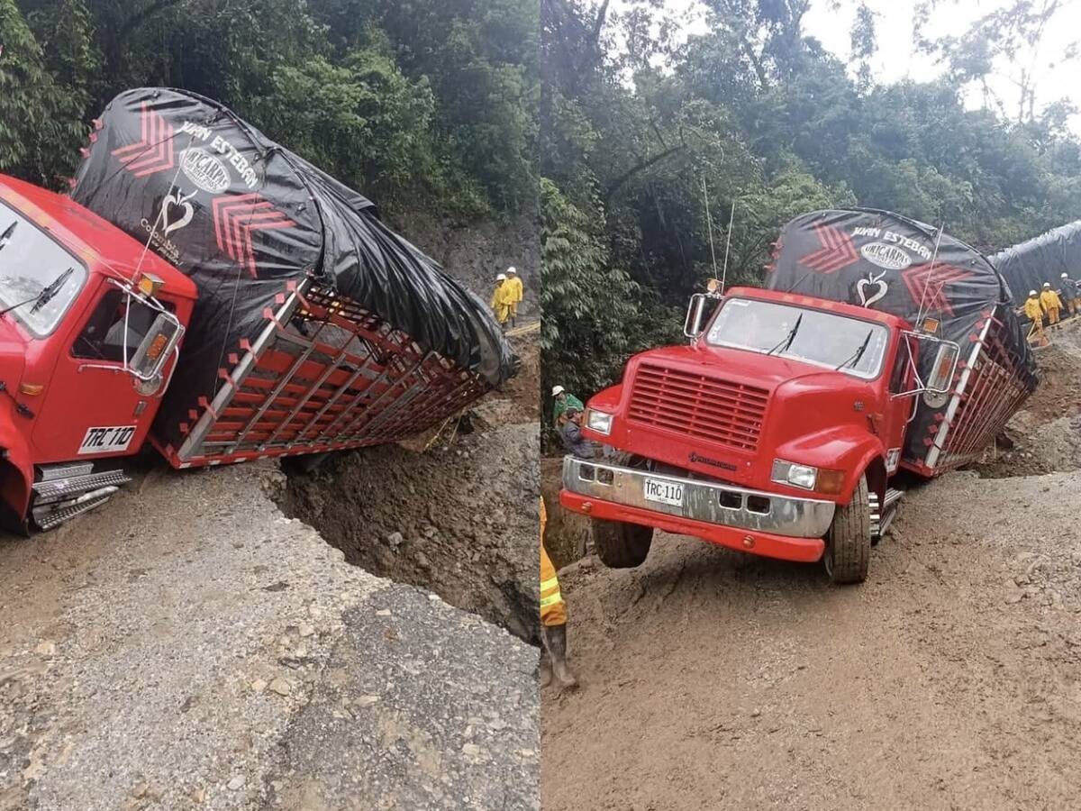 Afectaciones en la vía La Soberanía por intensas lluvias durante el fin de semana