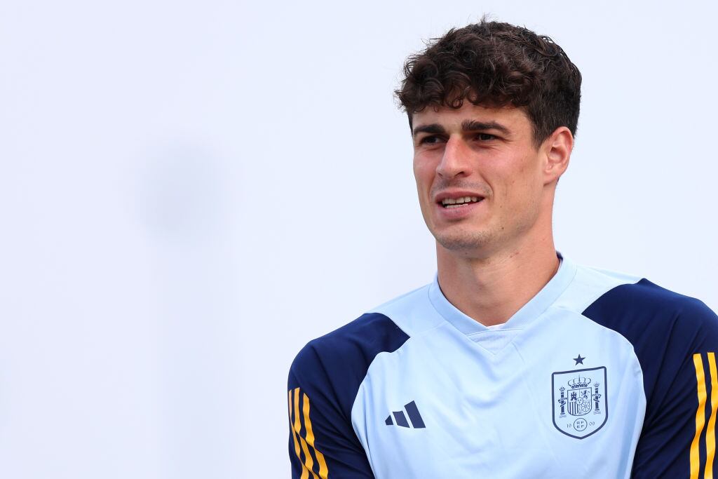 Kepa Arrizabalaga con la Selección de España. Foto: Dean Mouhtaropoulos - UEFA/UEFA via Getty Images.